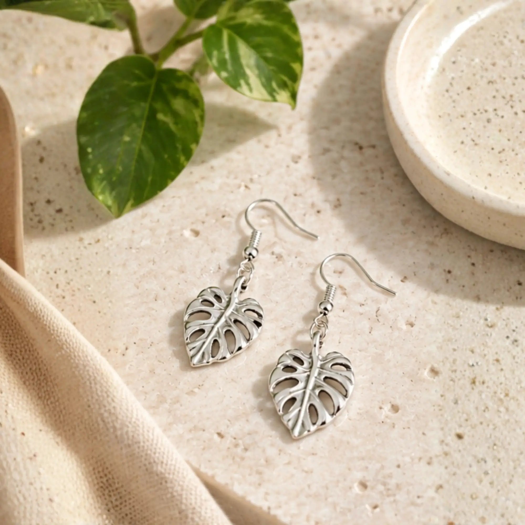 Monstera Earrings